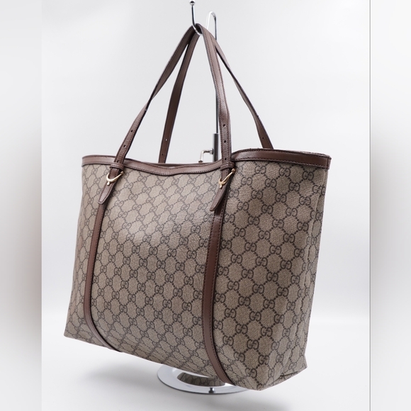 BY49 💚 GUCCI GG Supreme Monogram Nice Tote - Picture 3 of 14